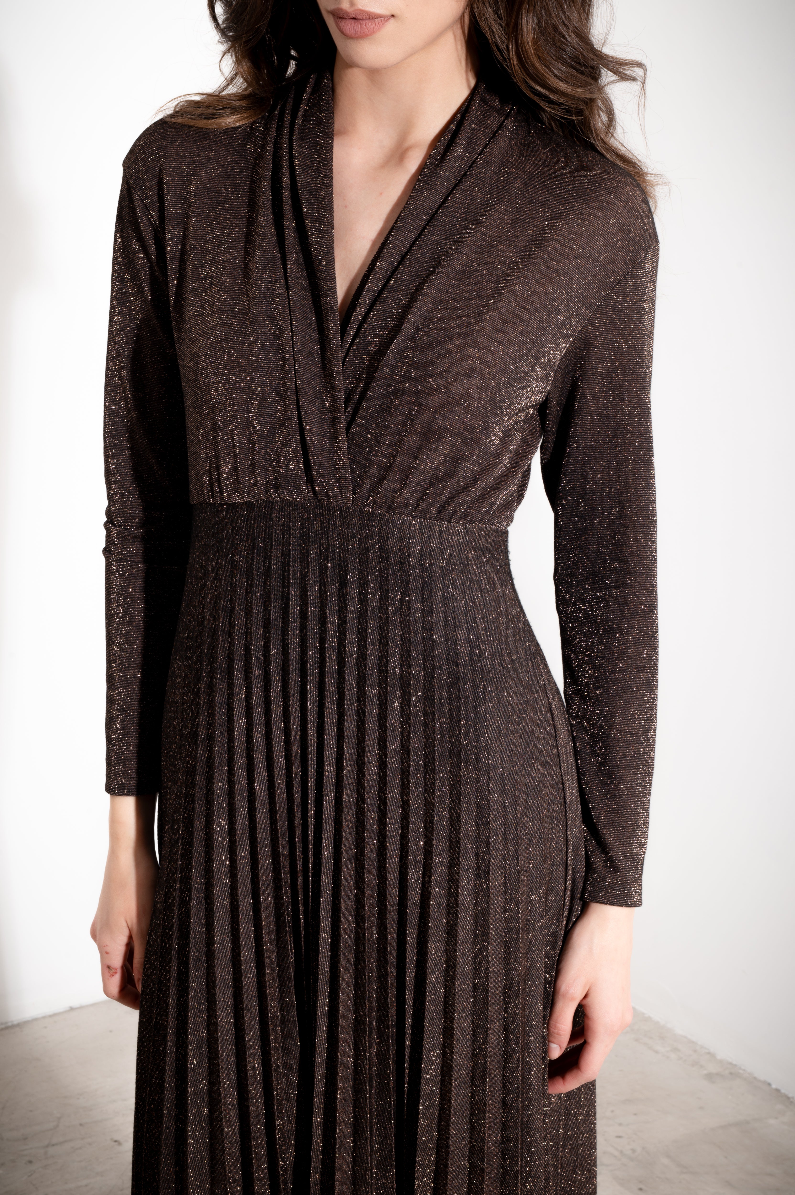 Abito lungo in lurex