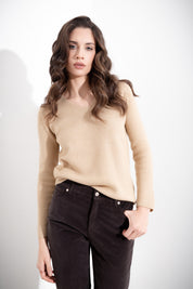 Maglia a costine scollo a V FRIENDLY SWEATER - Compagnia Italiana