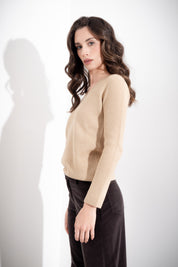 Maglia a costine scollo a V FRIENDLY SWEATER - Compagnia Italiana