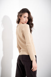 Maglia a costine scollo a V FRIENDLY SWEATER - Compagnia Italiana