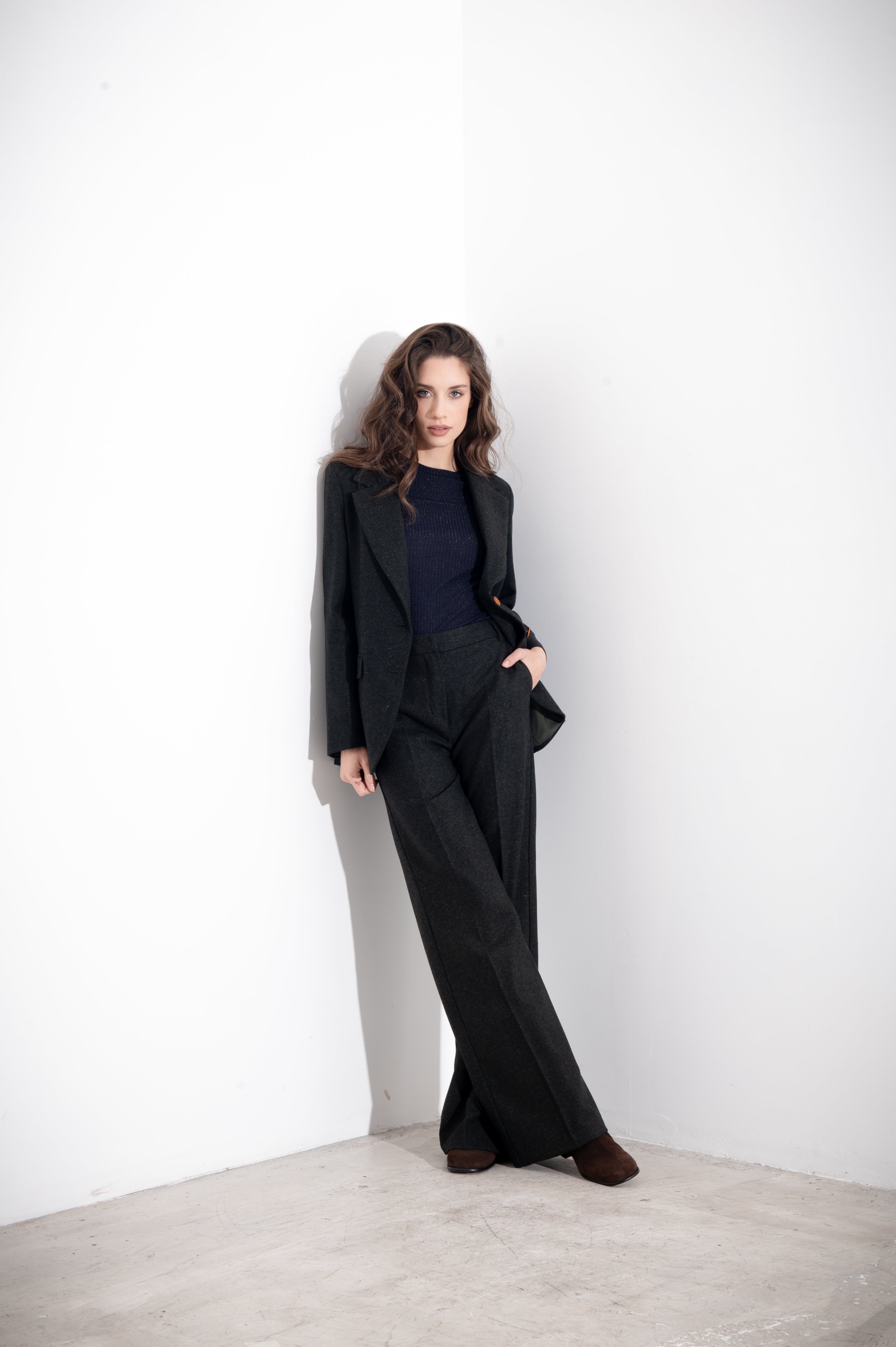 Giacca monopetto in lana seta bottonata - Compagnia Italiana