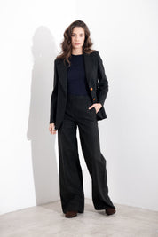 Giacca monopetto in lana seta bottonata - Compagnia Italiana