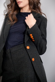 Giacca monopetto in lana seta bottonata - Compagnia Italiana