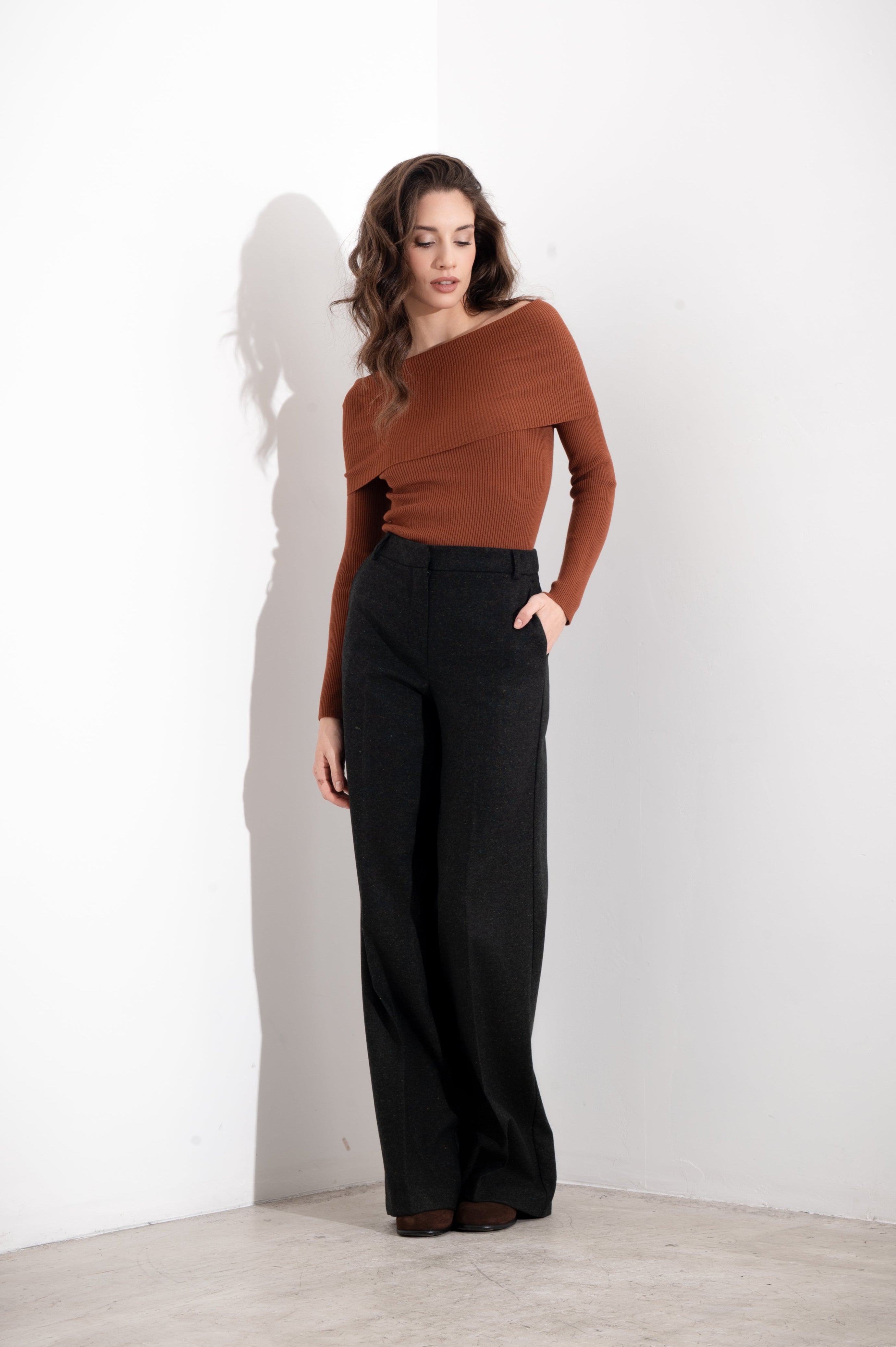 Maglia scollo schiffer a costina - Compagnia Italiana