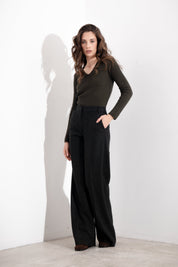 Maglia a costine scollo a V FRIENDLY SWEATER - Compagnia Italiana