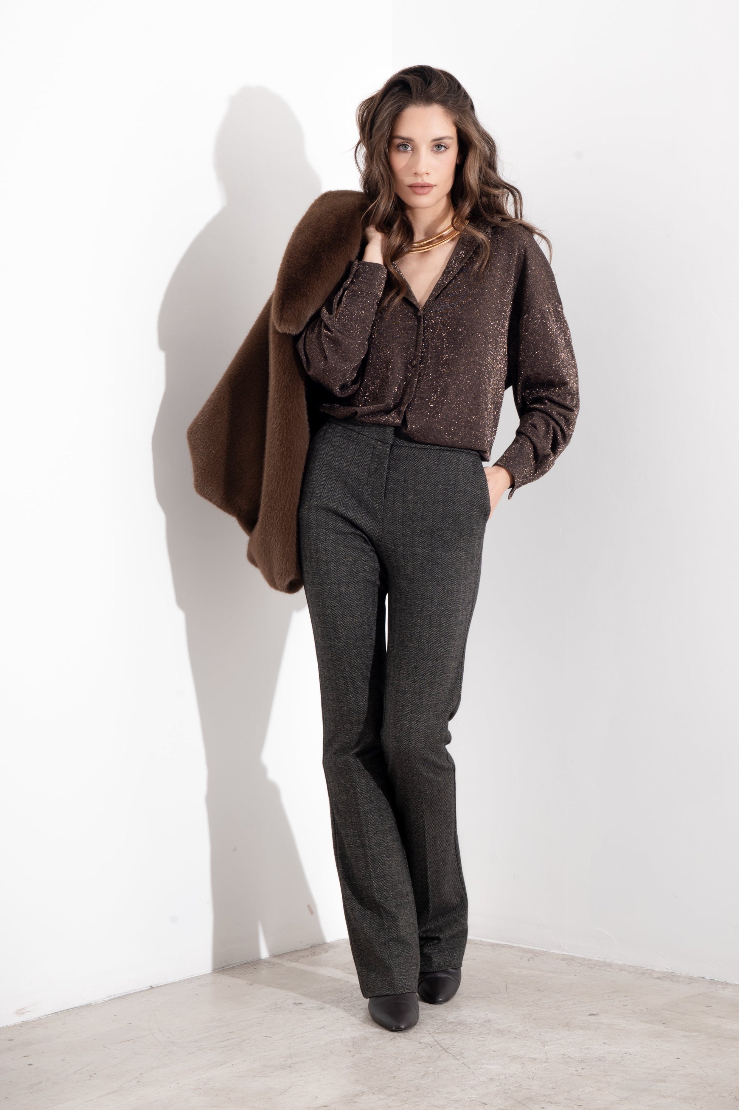 Camicia in rasato lurex - Compagnia Italiana