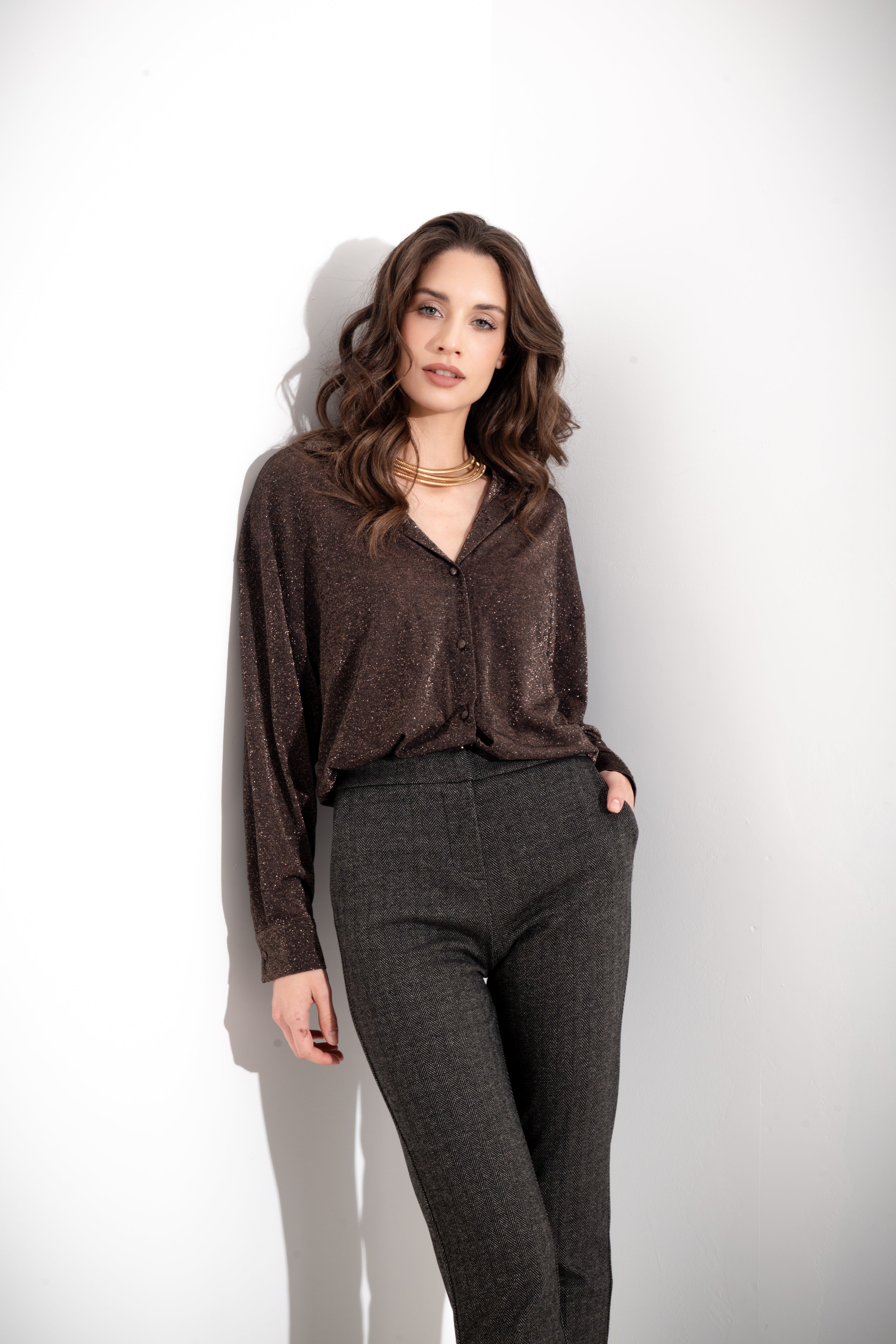 Camicia in rasato lurex - Compagnia Italiana