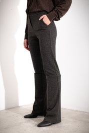 Pantaloni a vita alta in punto milano resca