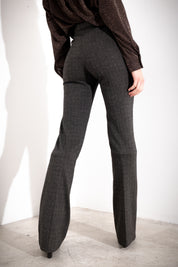 Pantaloni a vita alta in punto milano resca