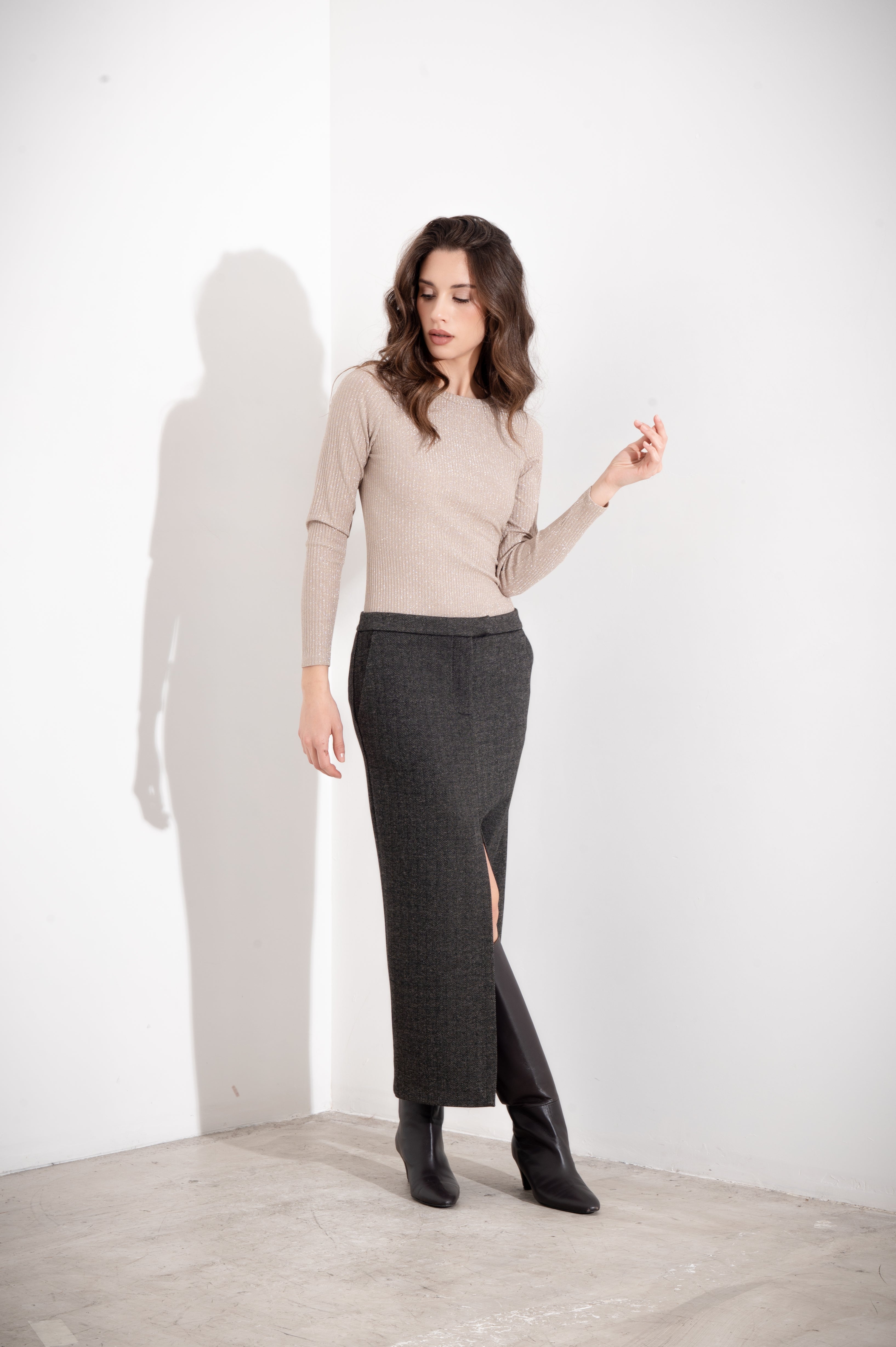 Maglia a costine lurex - Compagnia Italiana