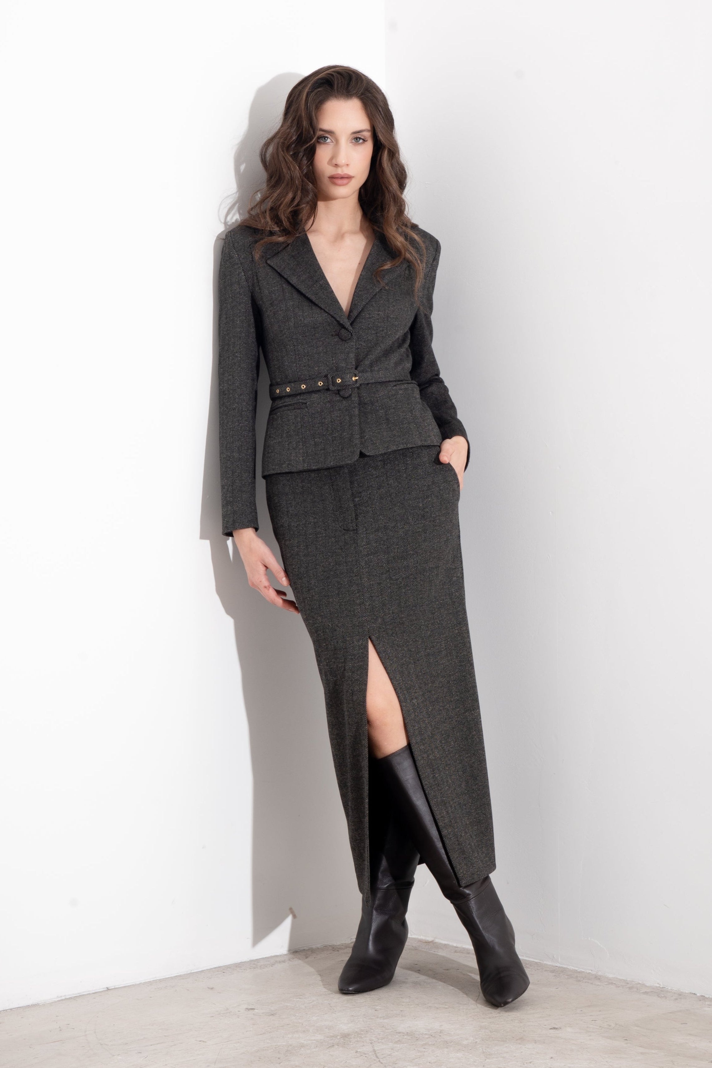 Gonna in punto milano melange - Compagnia Italiana