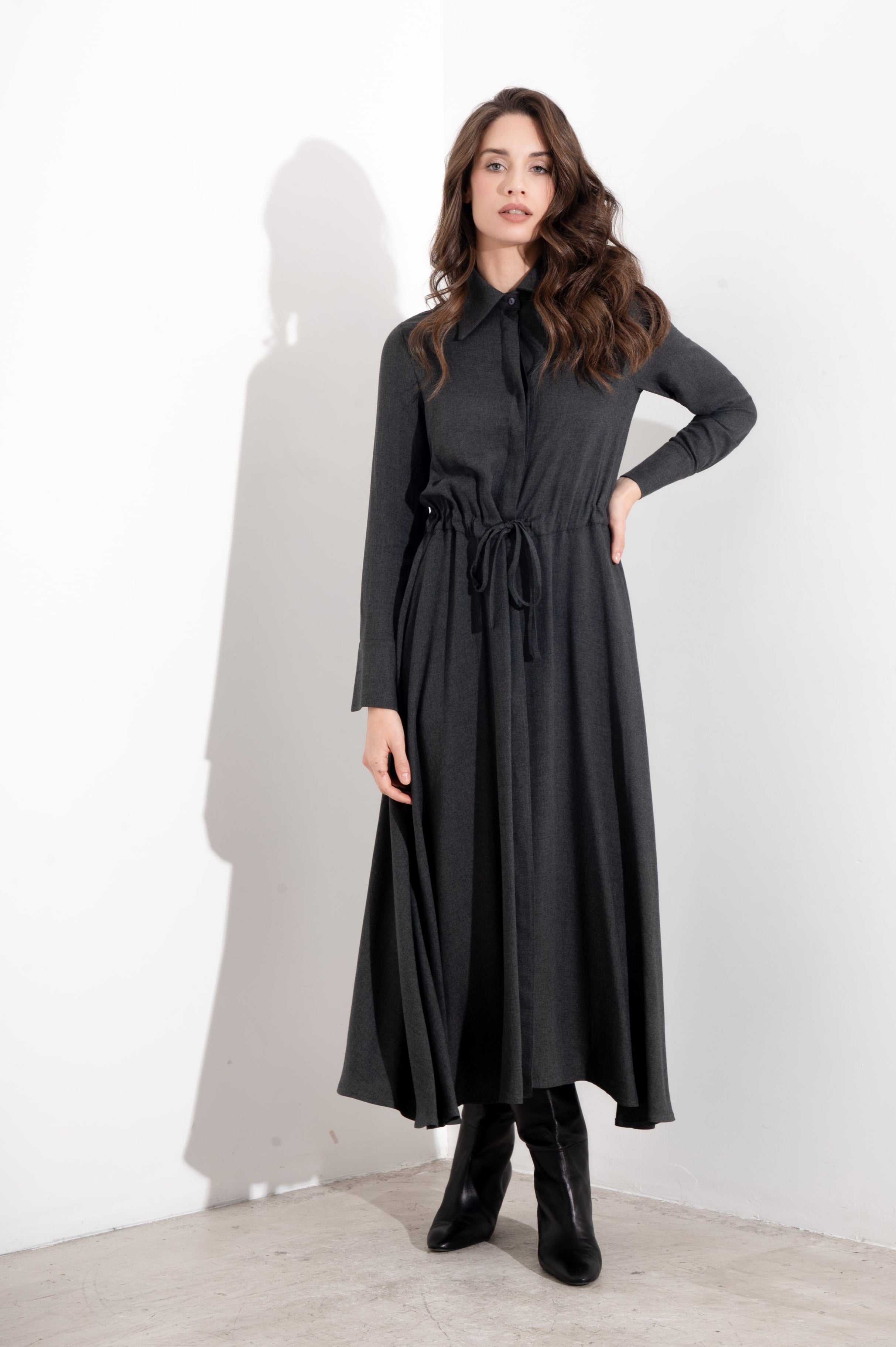 Abito chemisier in viscosa