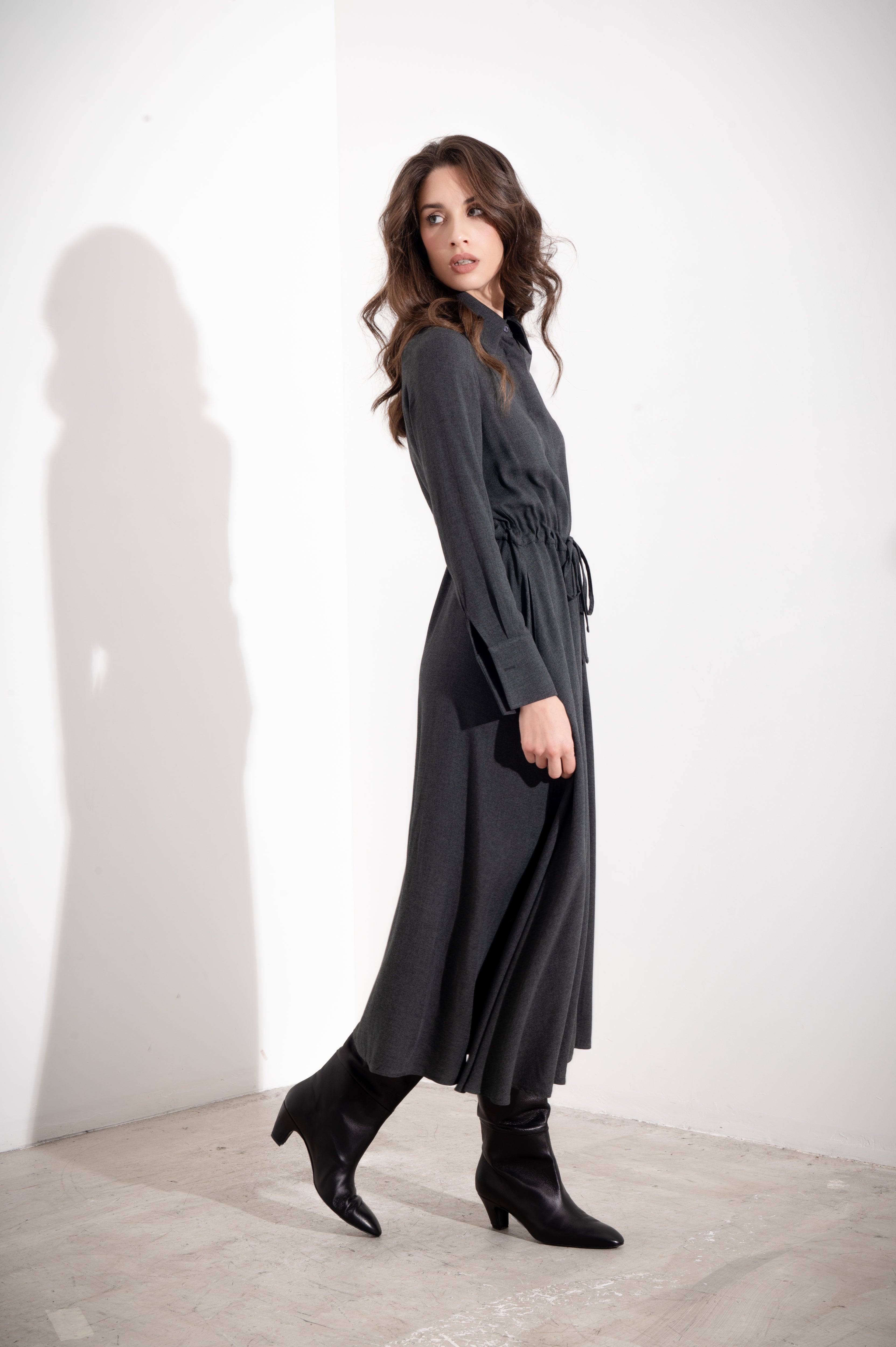 Abito chemisier in viscosa