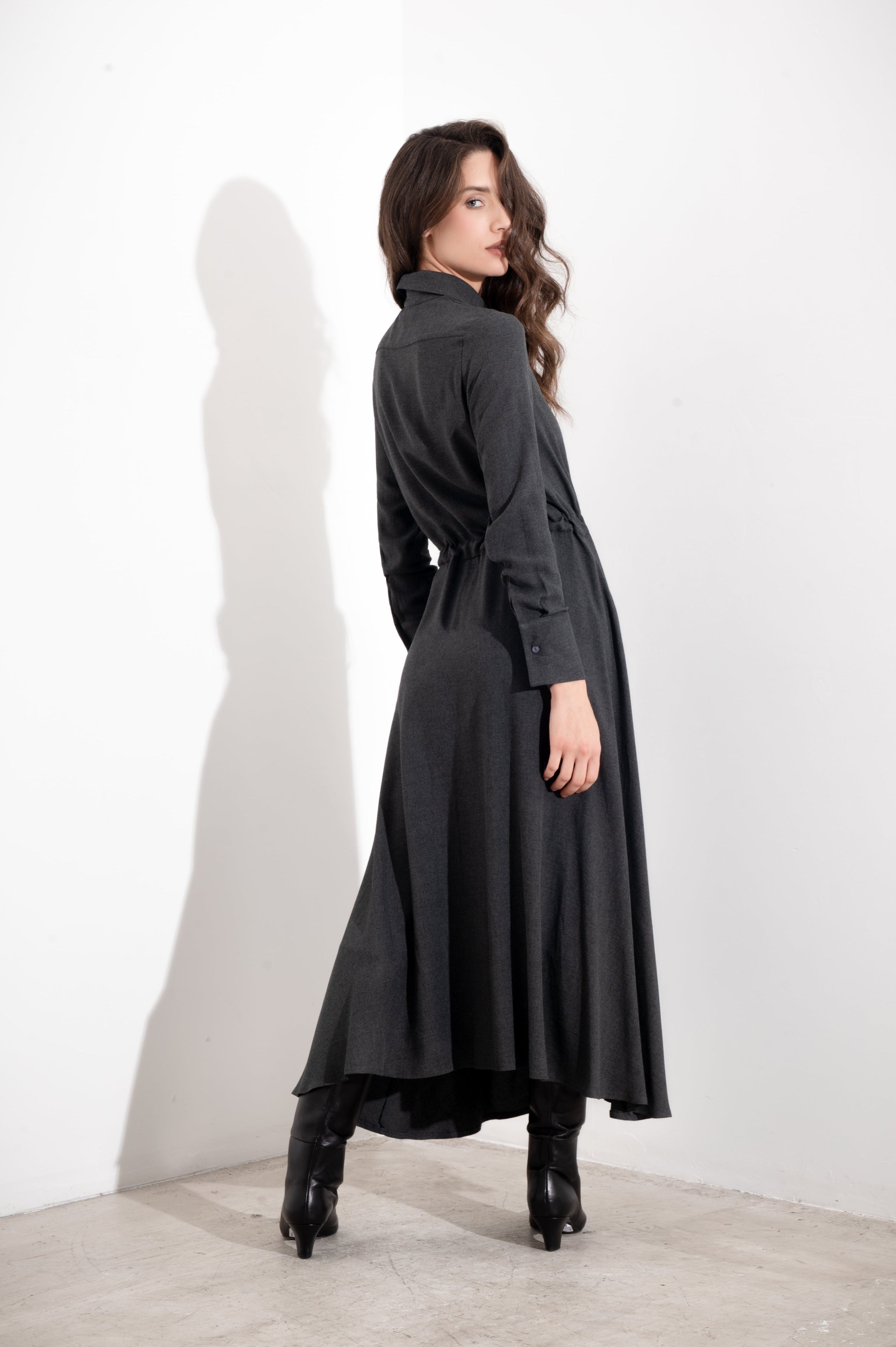 Abito chemisier in viscosa