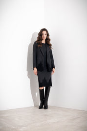 Abito midi con pizzo