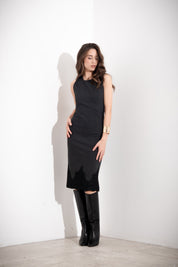 Abito midi con pizzo