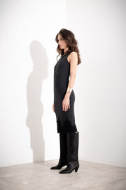 Abito midi con pizzo