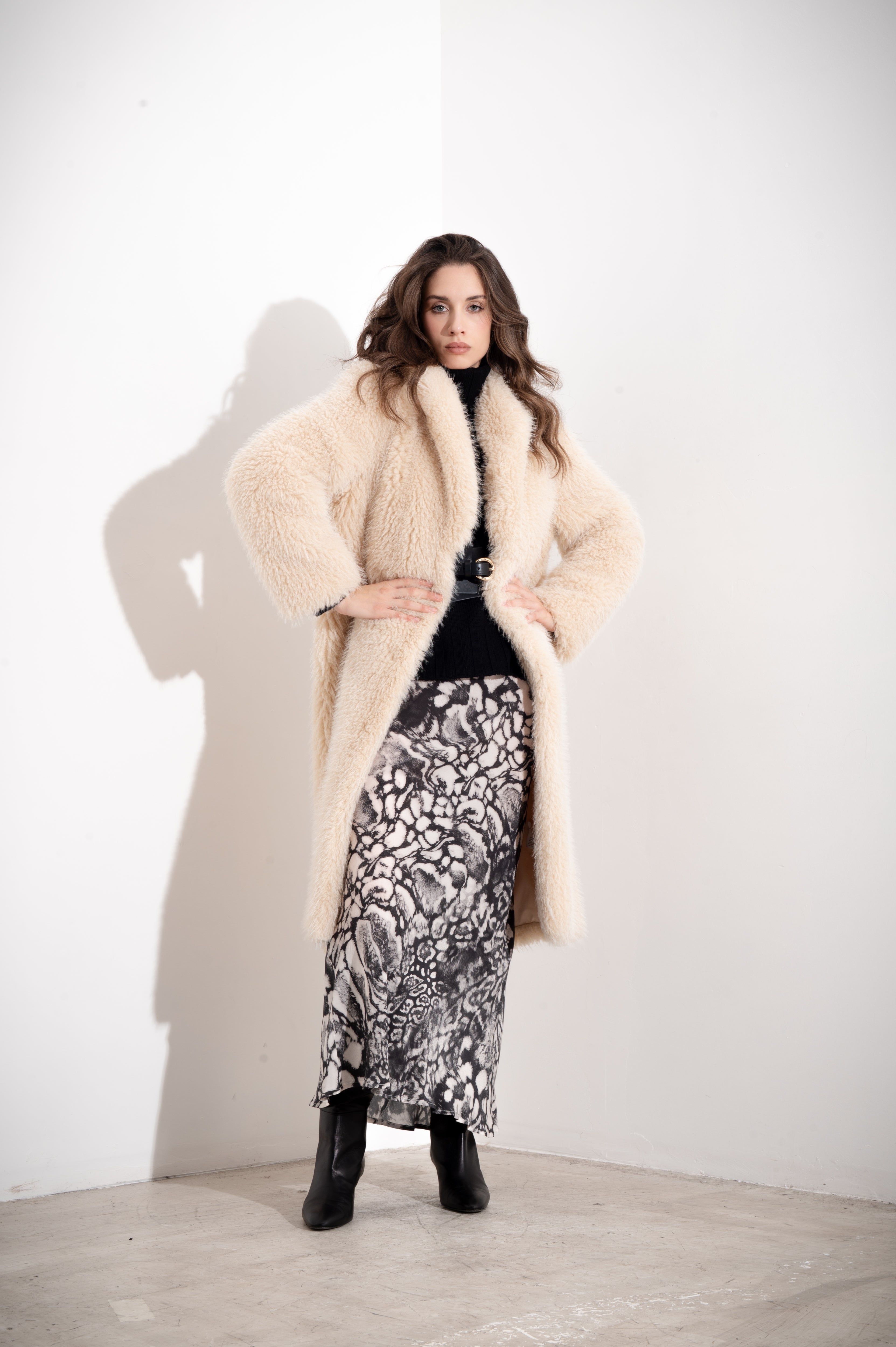 Gonna stampata in viscosa