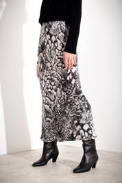 Gonna stampata in viscosa