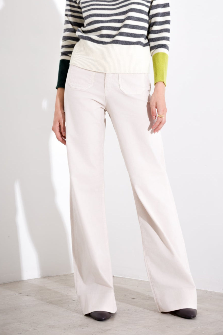 Straight velvet trousers