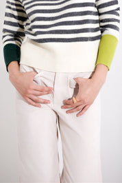 Straight velvet trousers