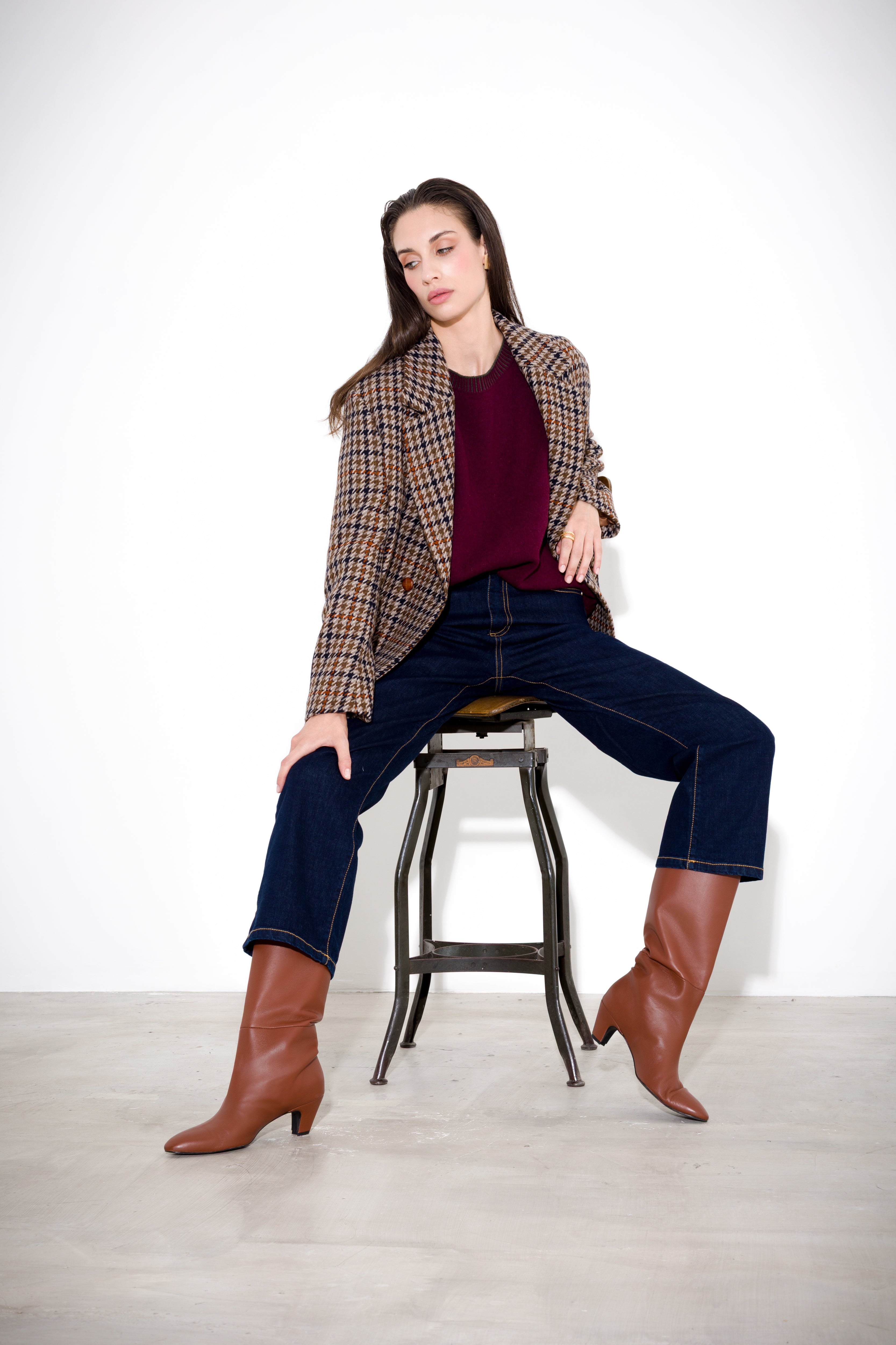 Pantalone in denim wide leg