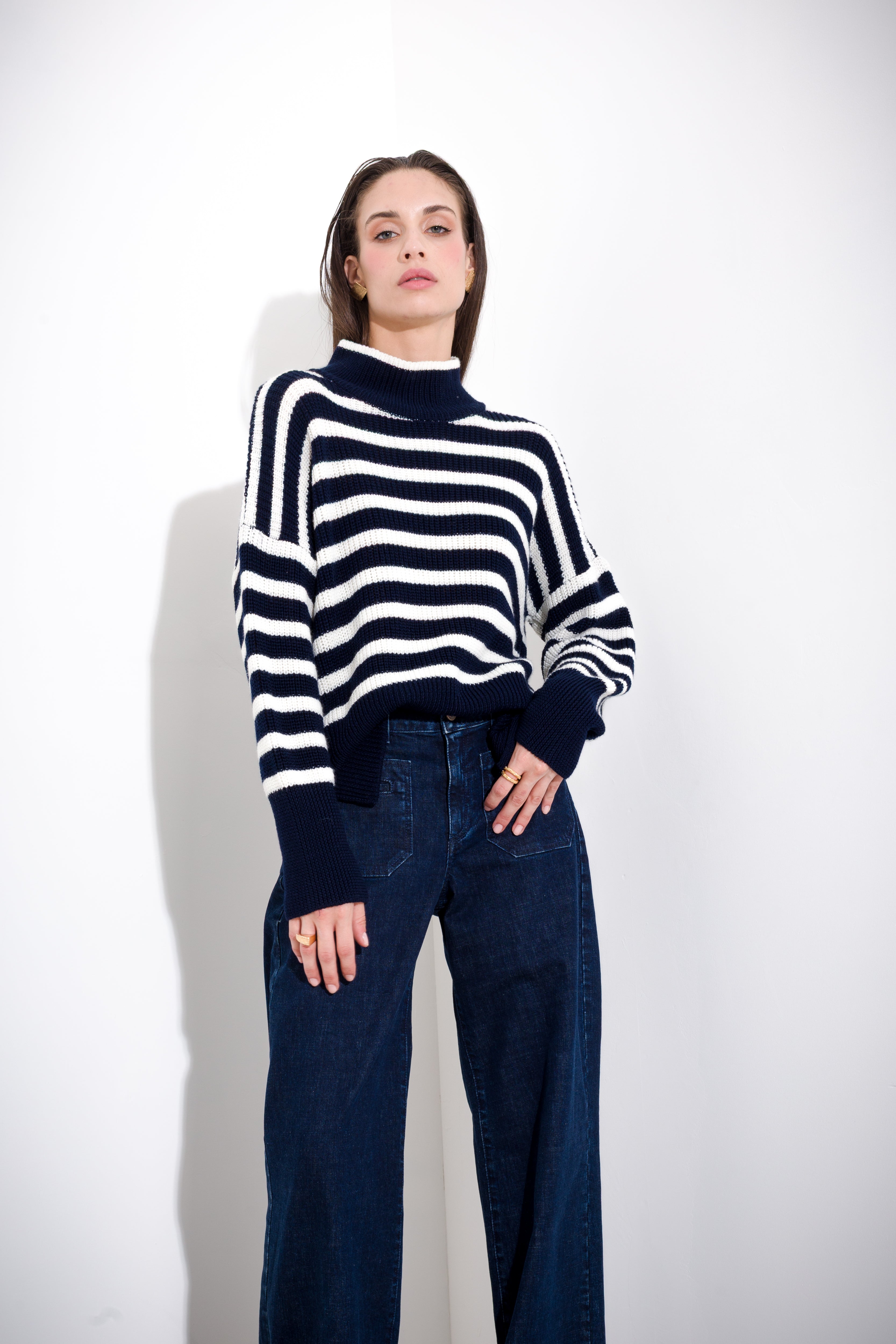 Wool blend turtleneck sweater