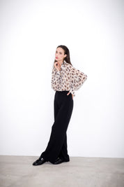 Pantalone fluido gamba larga