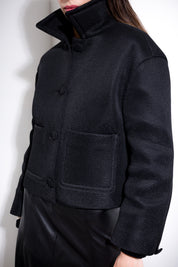 Short jacket in double mesh