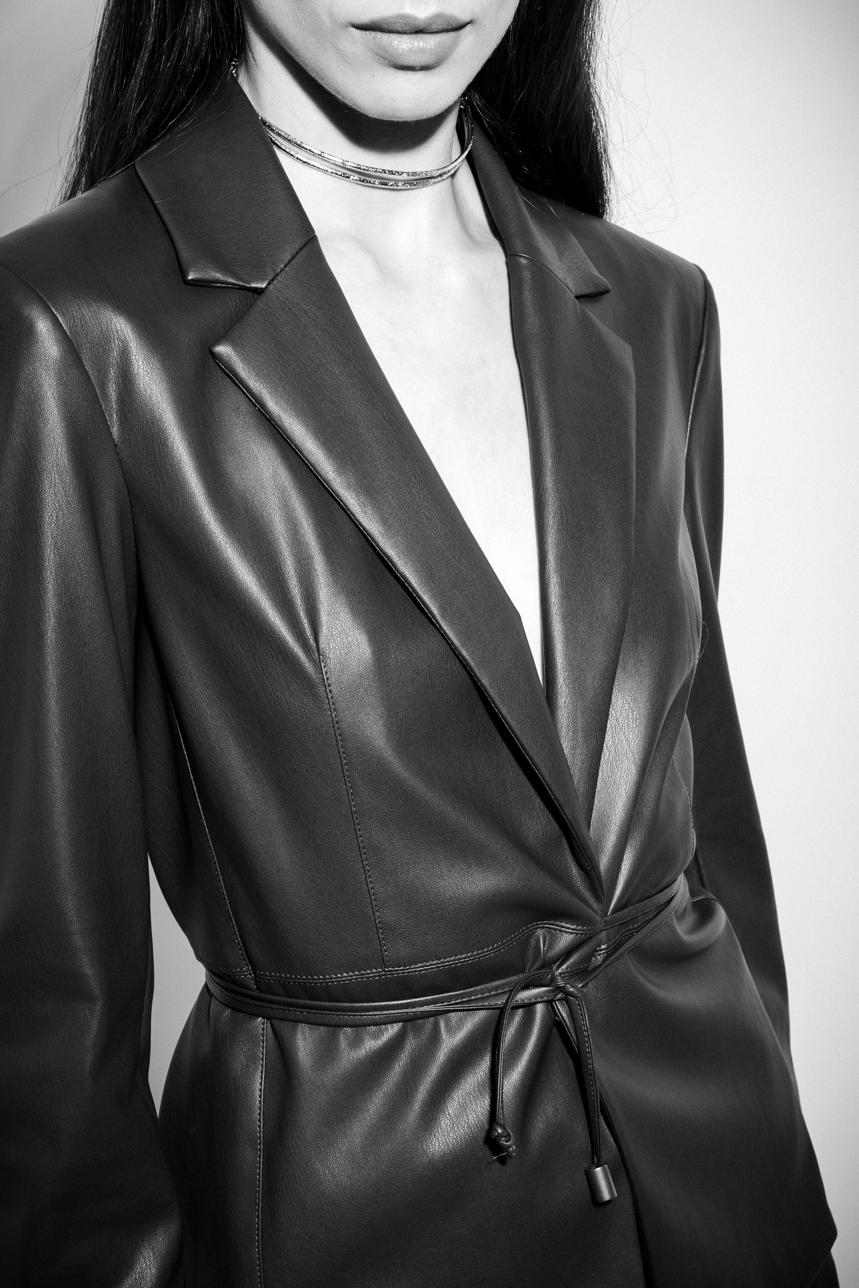 Faux leather jacket