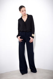 Wool canvas trousers