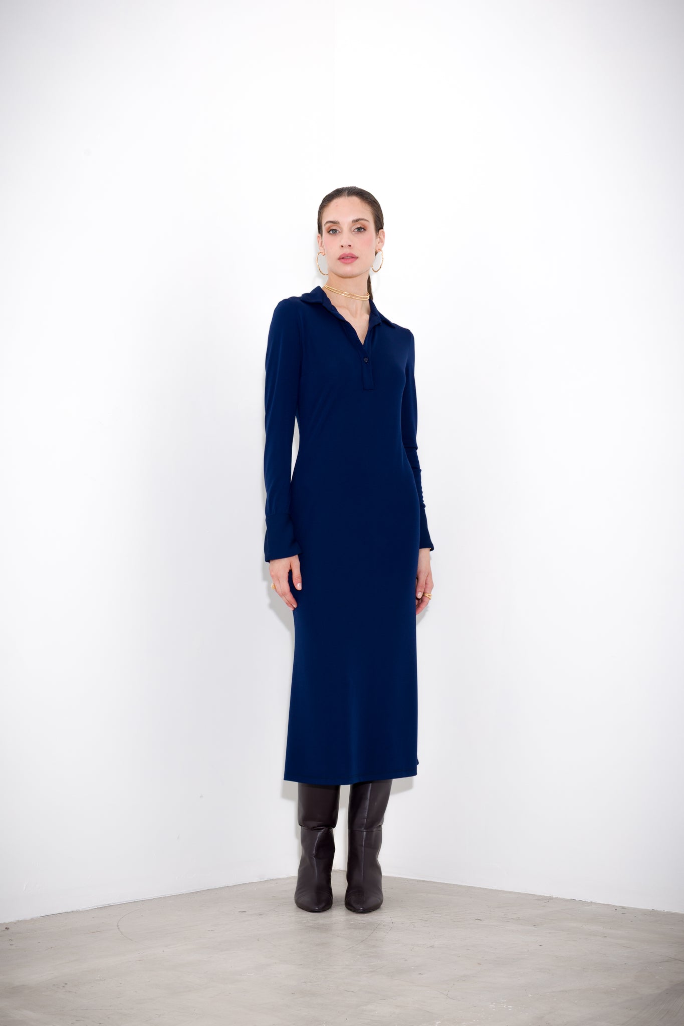 Abito chemisier in jersey