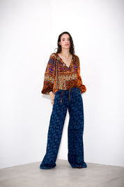 K KULTURE patch print blouse