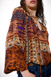 K KULTURE patch print blouse