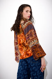 K KULTURE patch print blouse