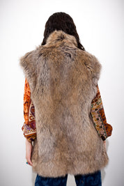 K KULTURE long faux fur vest