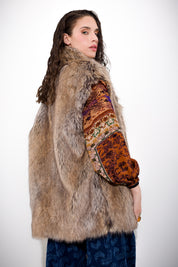 K KULTURE long faux fur vest