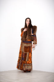 K KULTURE Patch Print Long Dress