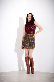 K KULTURE Double Crepe Short Skirt