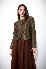 K KULTURE damask short jacket