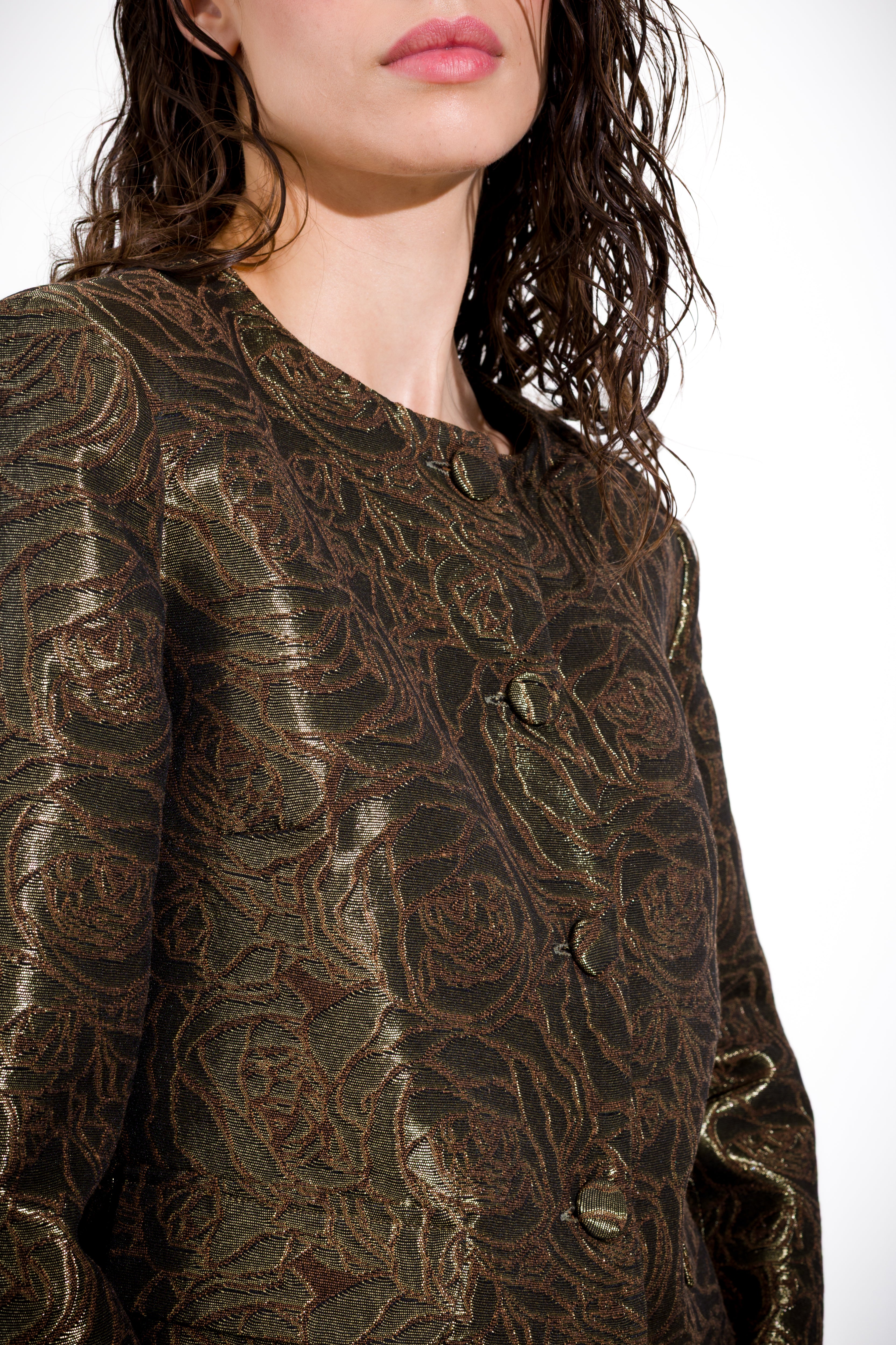K KULTURE damask short jacket