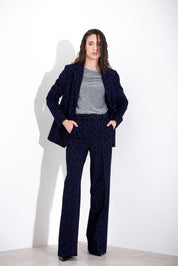 K KULTURE flocked velvet trousers