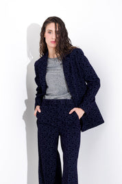 K KULTURE flocked single-breasted jacket