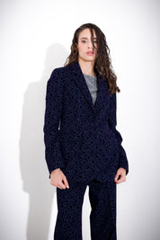 K KULTURE flocked single-breasted jacket
