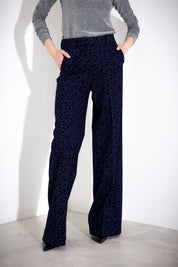 K KULTURE flocked velvet trousers