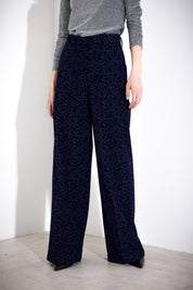 K KULTURE flocked velvet trousers