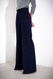 K KULTURE flocked velvet trousers