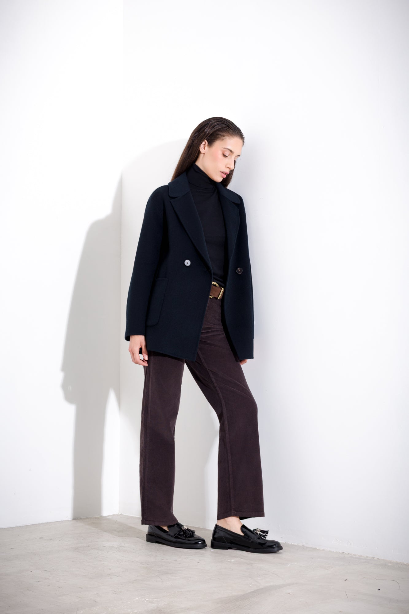 Ribbed turtleneck sweater