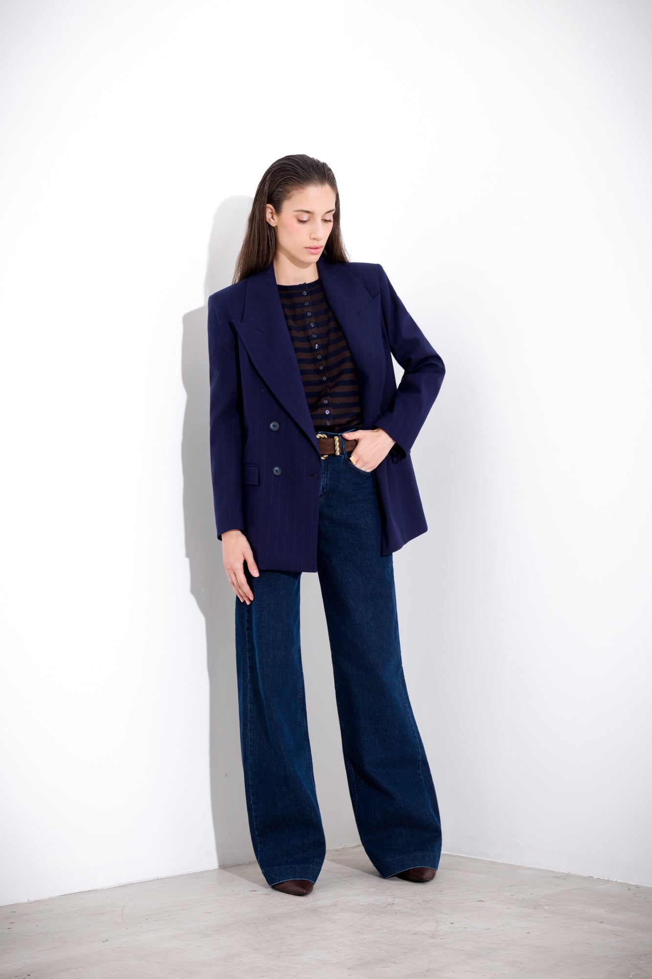 -C255-589_NAVY BLUE/CHOCO