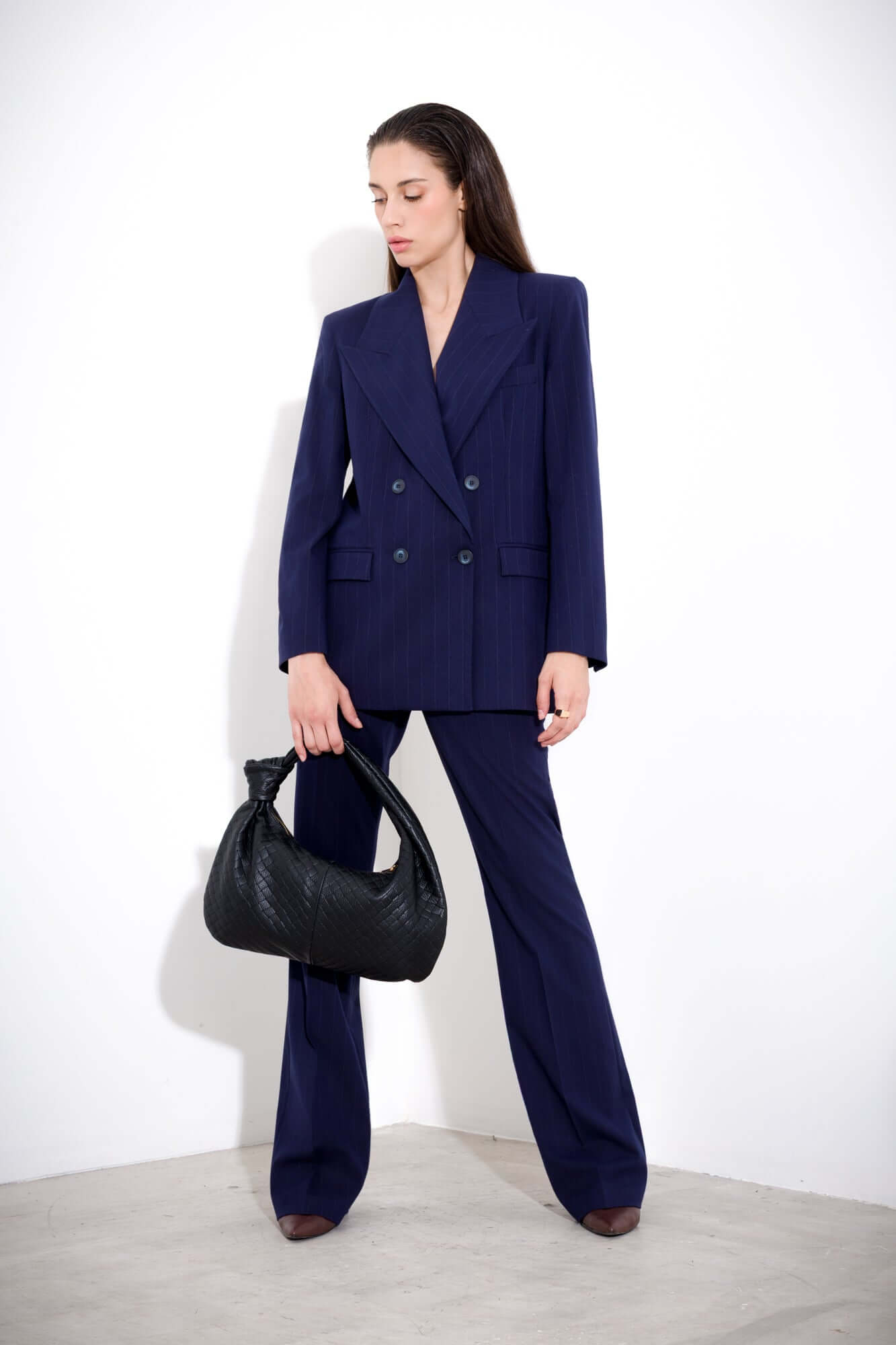 Pantalone flare gessato - Compagnia Italiana